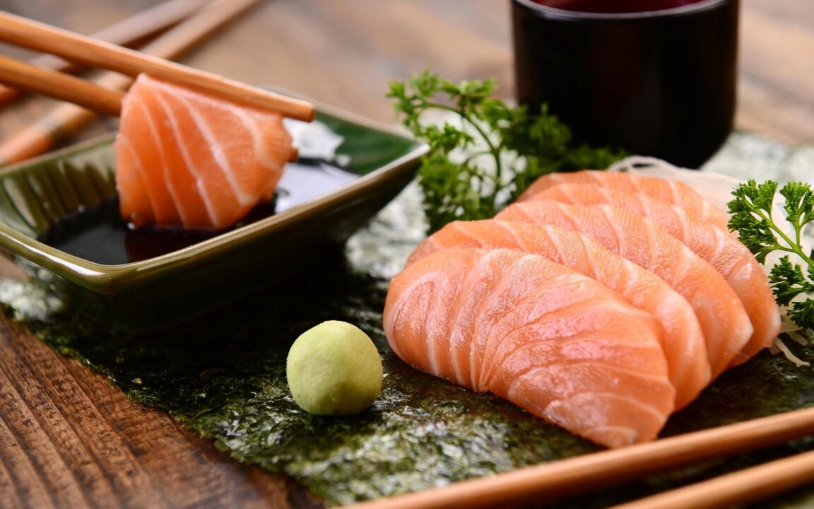 Fisch gehört zu den Grundnahrungsmitteln der japanischen Ernährung, mit Ausnahme von fetthaltigen Sorten wie Lachs. 